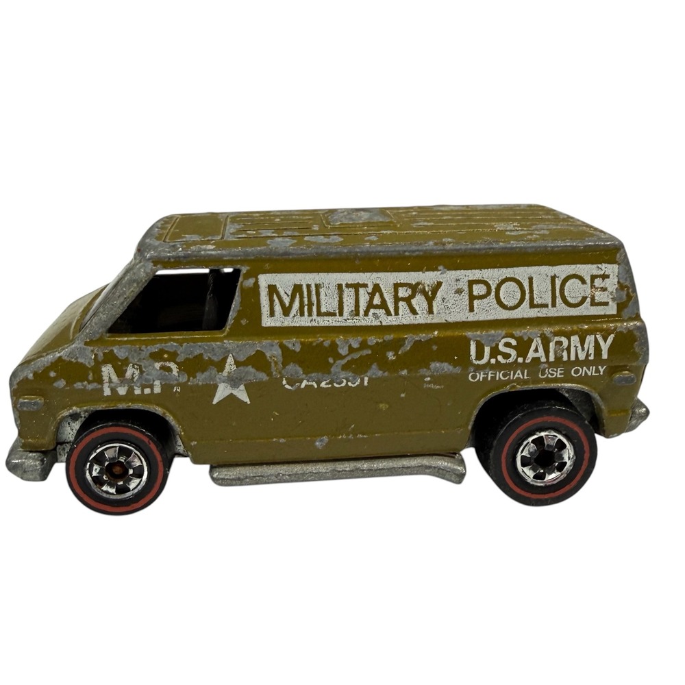 Hot Wheels Super Van Military Police Army 1974 Redline‎ Green Hong Kong Vintage